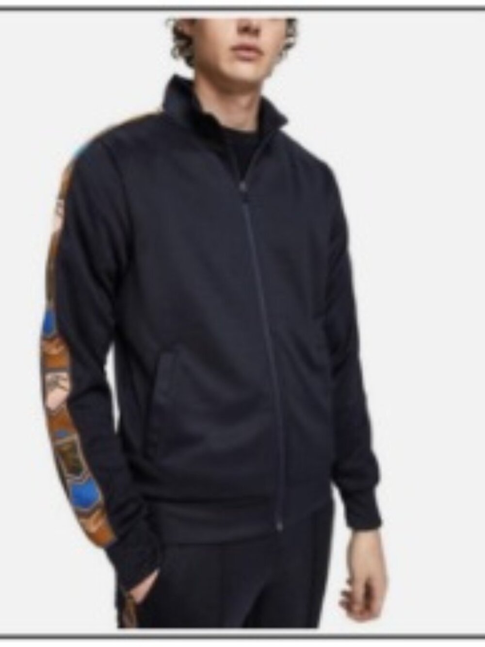 Scotch & Soda Logo Tape Detail Track  Full Zip Long Sleeve Jacket Men’s Sz LG